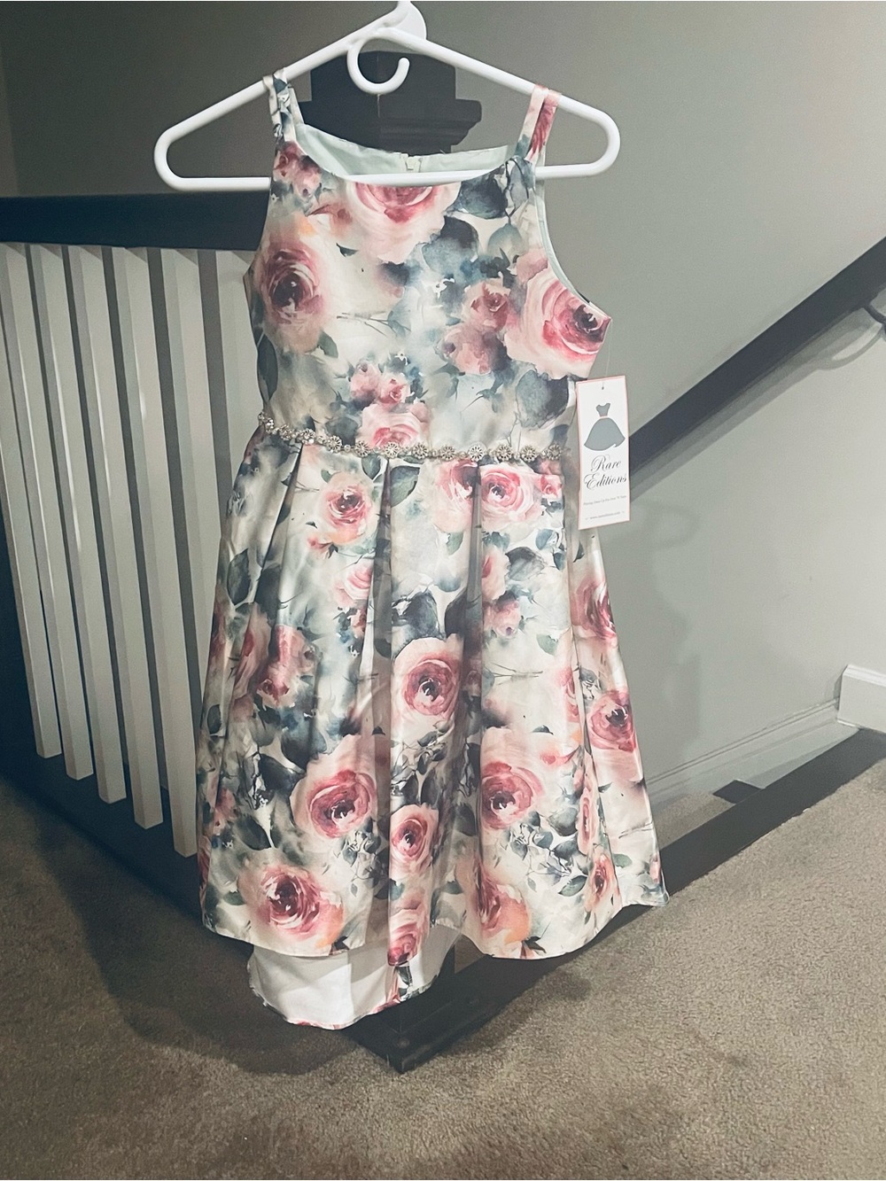 NWT Rare Editions Floral High Lo Dress - 12, 10